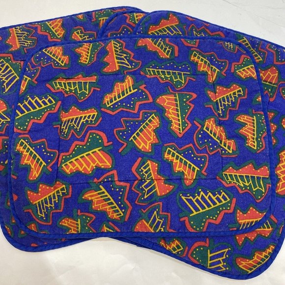 VTG Coming Home with Lands End 15x12 Placemats Christmas Tree Set of 4 - Picture 7 of 9